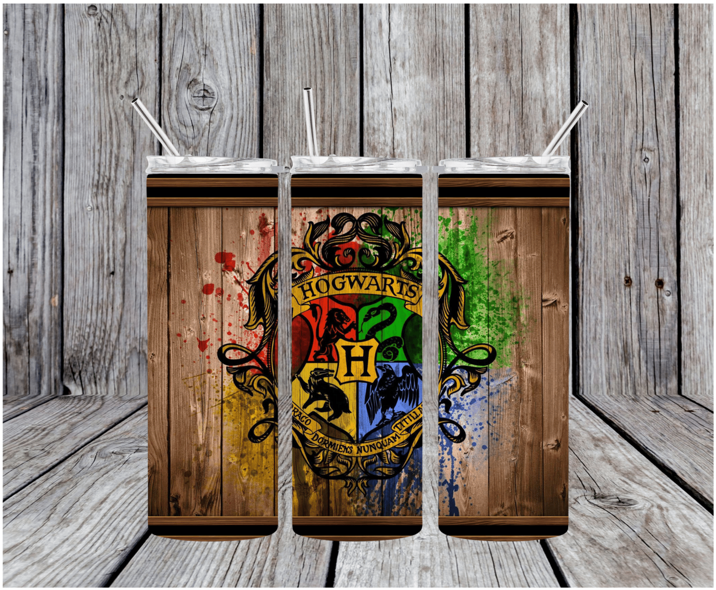 Hogwarts Crest Wood Background
