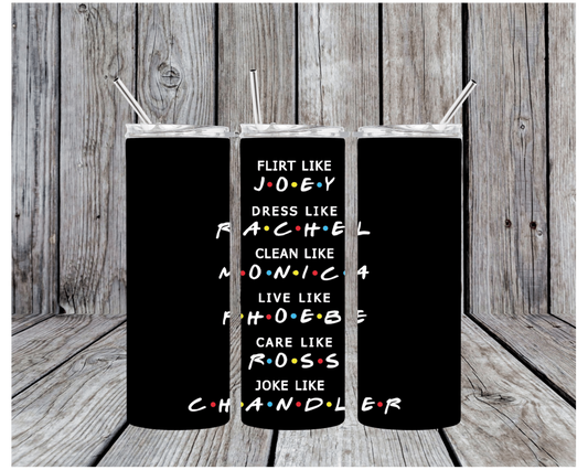 Friends-Inspired Character Motto Poster – Motivational Wall Art