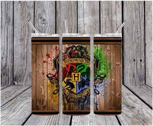 Hogwarts Crest Wood Background