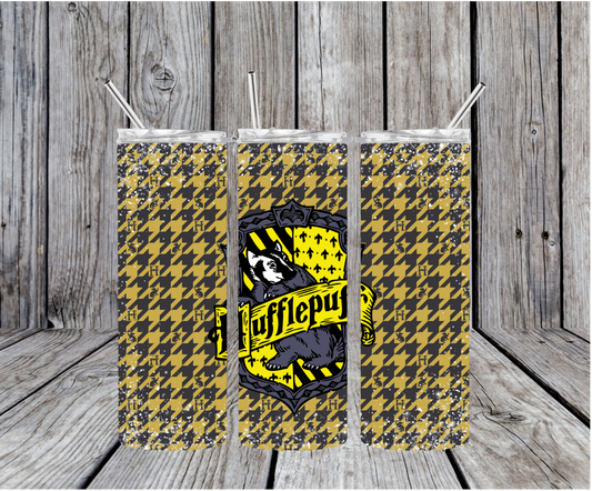 Hufflepuff Crest Houndstooth